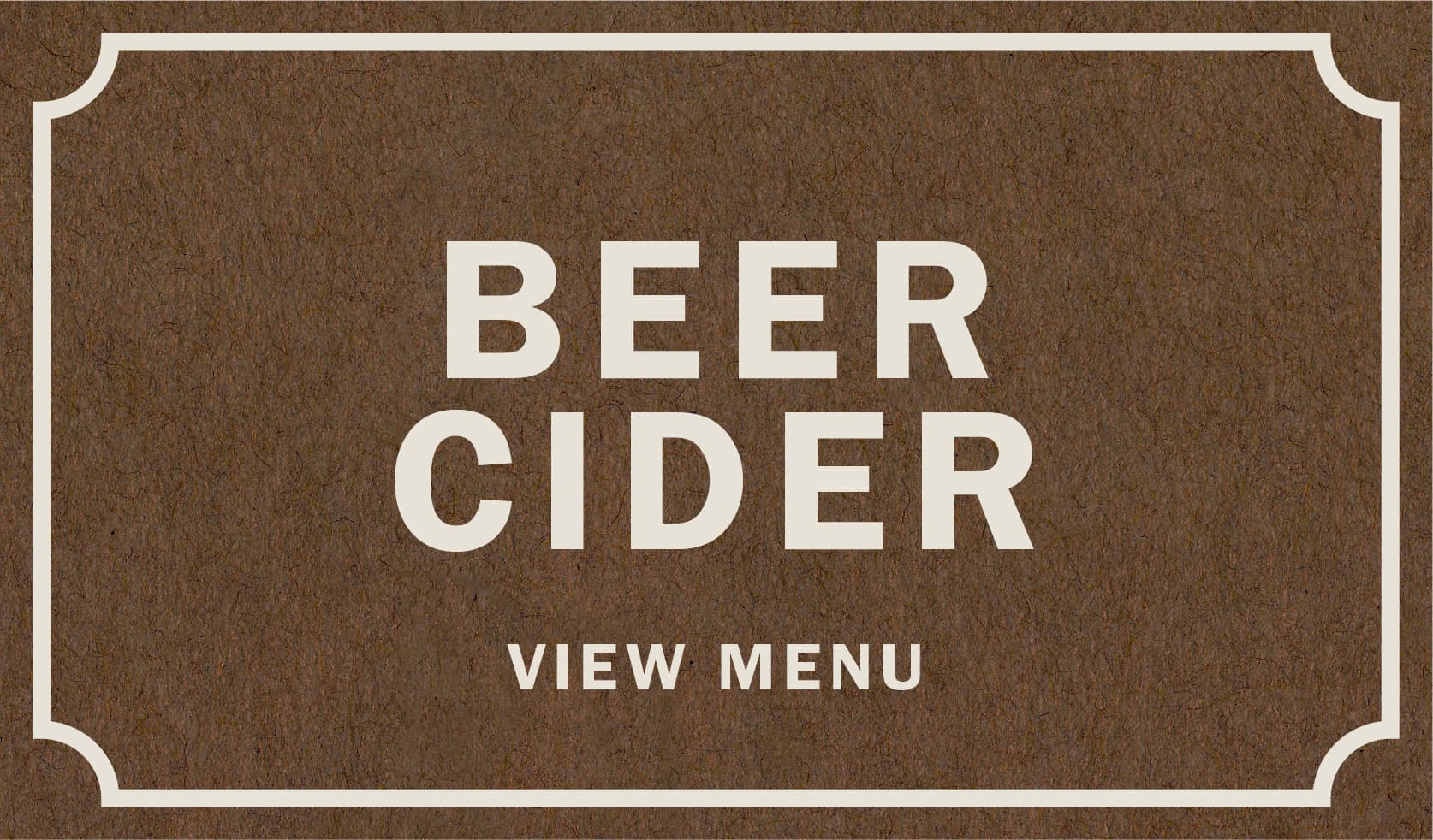 Beer and cider menu